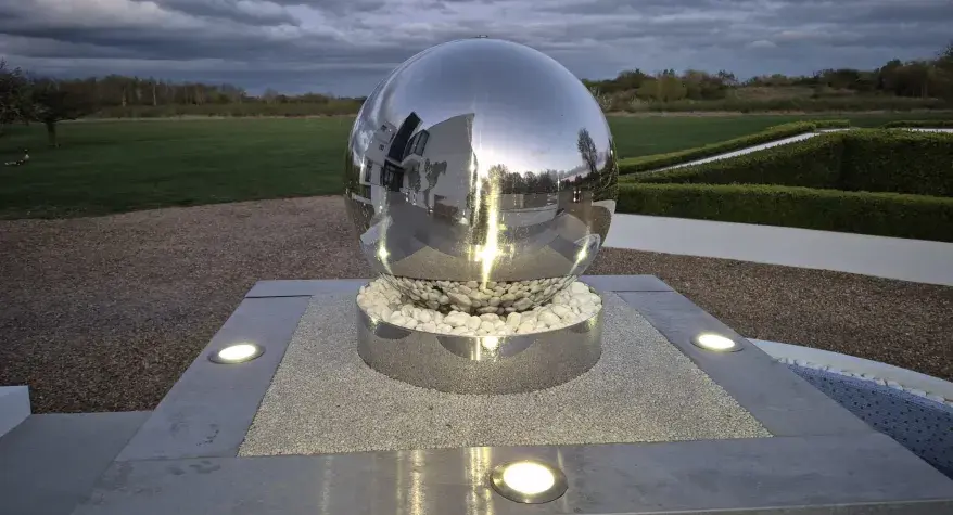 Water Feature and Outside Lighting Installation in Arlesey